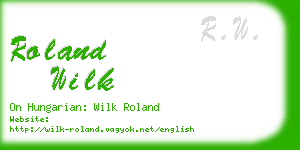 roland wilk business card